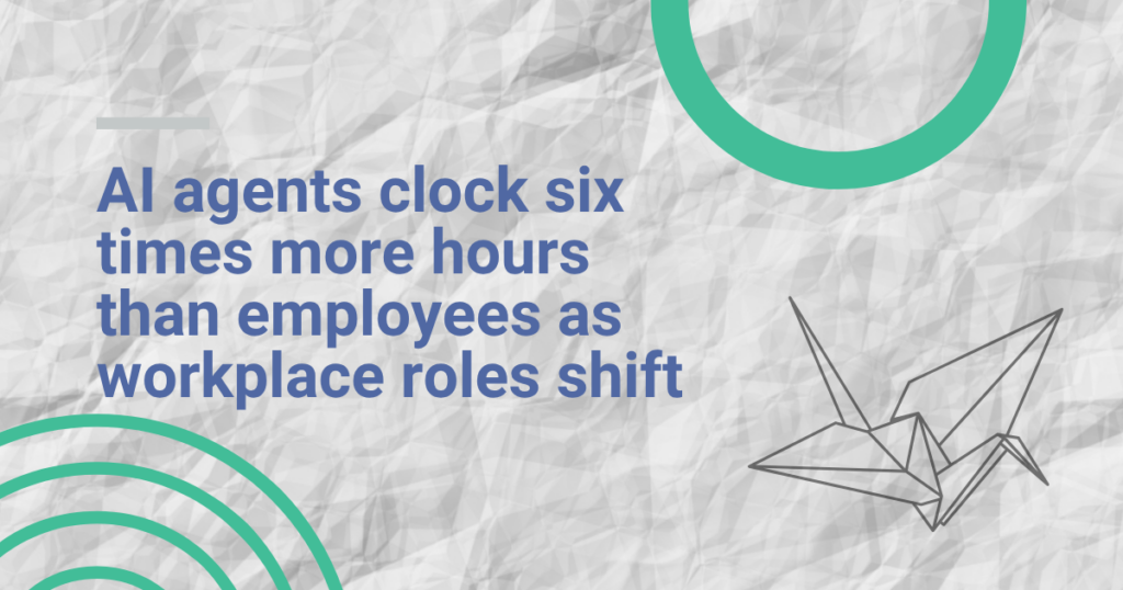 AI agents clock six times more hours than employees as workplace roles shift